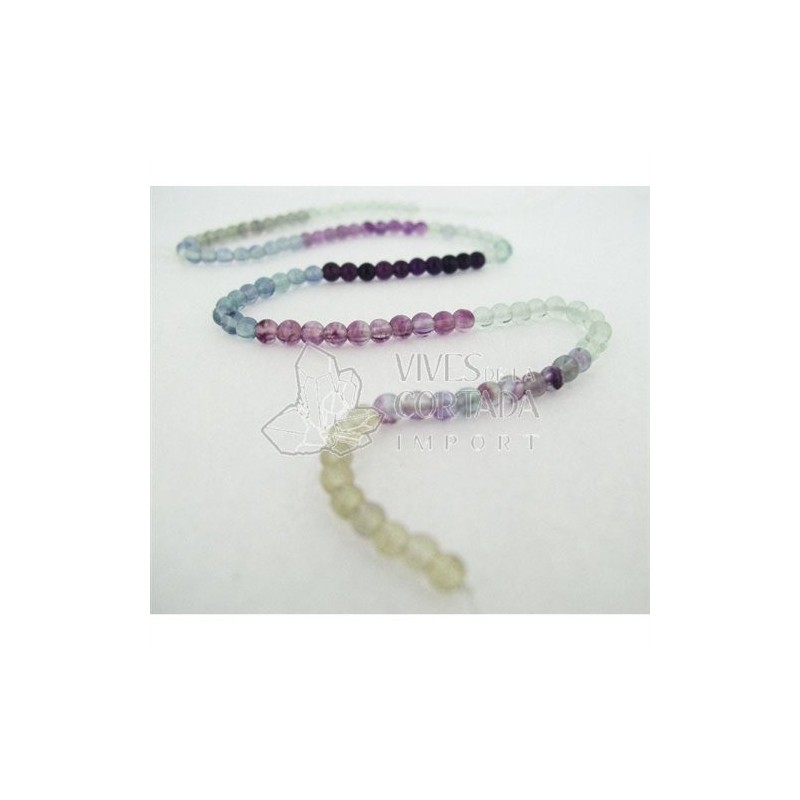 Hilo Fluorita Arco Iris Bola 4 mm