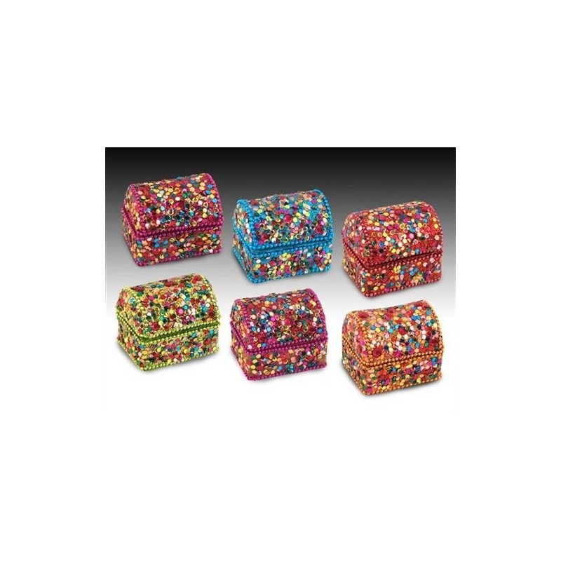 Set 12 Cajitas Baul Indias Colores 5 cm