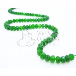 Hilo de Jade Verde disco facetado 6x4mm