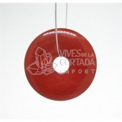 Donut Jaspe Rojo Grande para Colgante