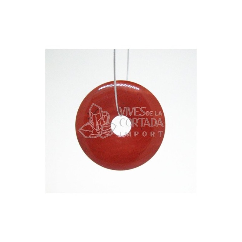 Donut Jaspe Rojo Grande para Colgante