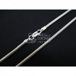Cola de ratón gruesa plata 40cm (C10)