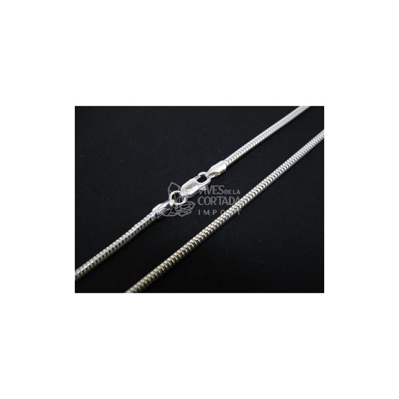 Cola de ratón gruesa plata 40cm (C10)