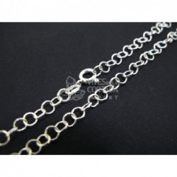Cadena de plata redonda 80cm (C43)