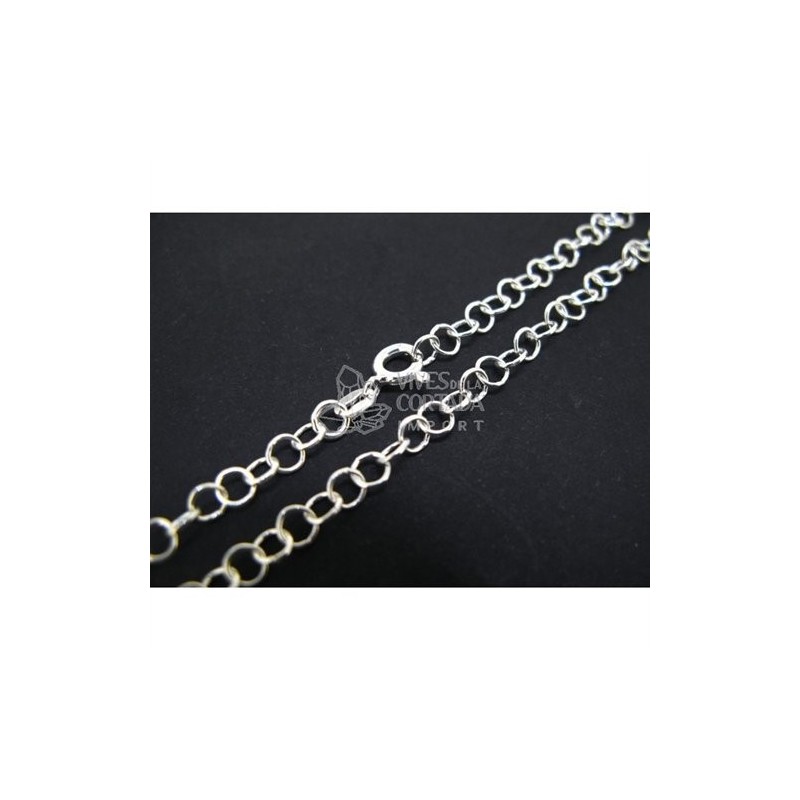 Cadena de plata redonda 80cm (C43)