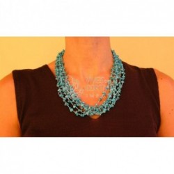 Collar chip de Turquesa Natural 6 vueltas