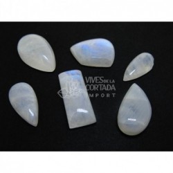 Cabujon de Piedra Luna Arco iris Medianos Variados ( 1 pieza) Entre 4-10 gr