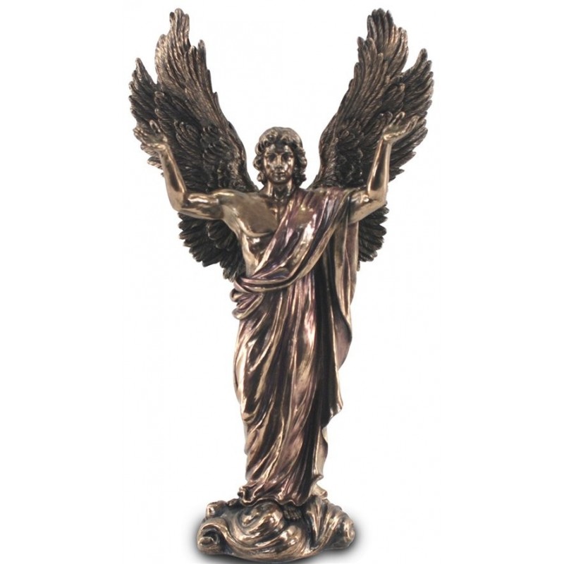 Figura Resina Bronce Angel Metatron 37 cm