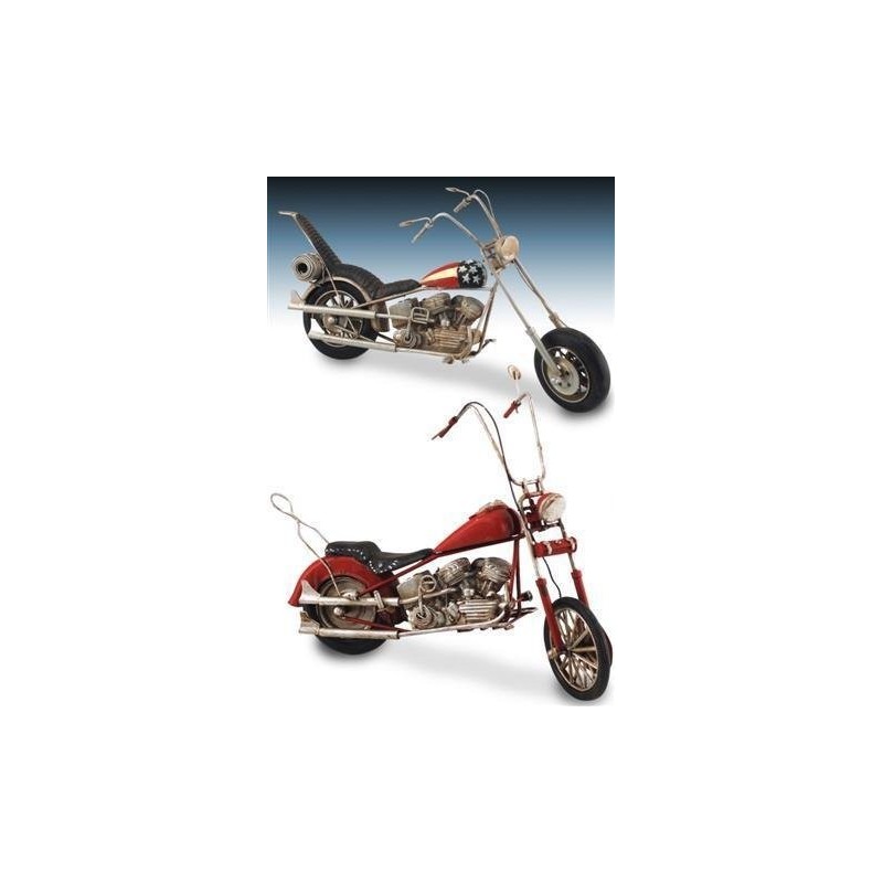 Figura Decorativa Moto Chopper (1 unidad) 29 cm