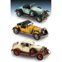 Set 3 Coches Antiguos Decorativos 27 cm