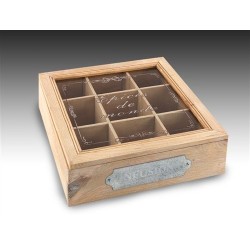 Caja Para Guardar TE Madera 24 cm