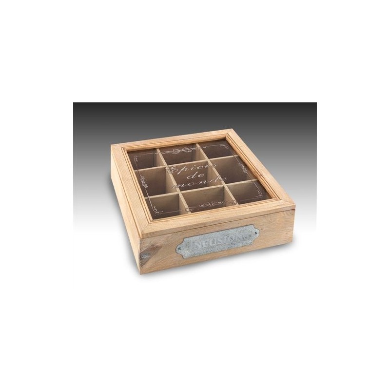 Caja Para Guardar TE Madera 24 cm