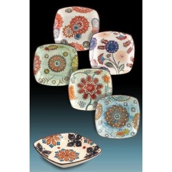 Platos Decorativos x6 Colores 14 cm