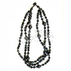 Collar de Obsidiana Bola Facetada