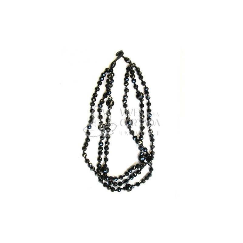 Collar de Obsidiana Bola Facetada