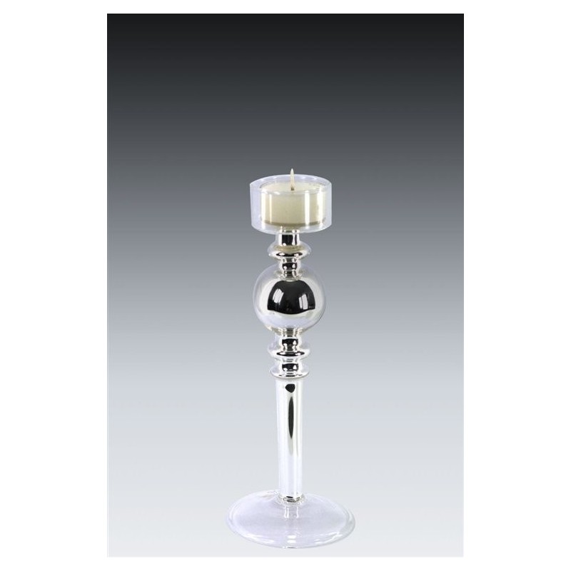 Candelabro Bolas con Cirio 20 cm