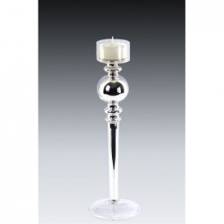 Candelabro Bolas con Cirio 24 cm