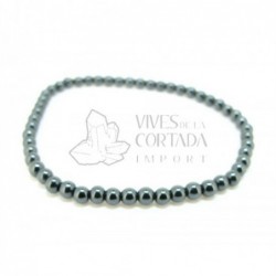 Pulsera de Hematite Bola Lisa 4mm