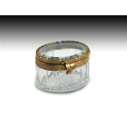 Cajita Metalica Cristal 6 cm