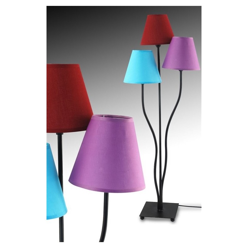 Lampara De Sobremesa 3 Pantallas Colores 91 cm