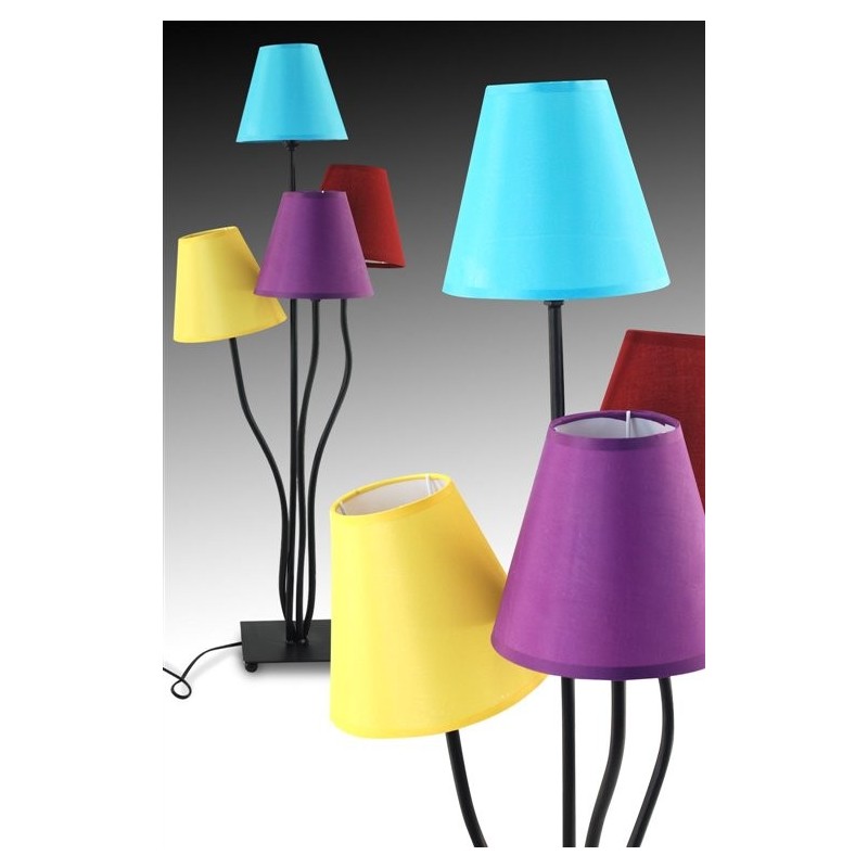 Lampara De Sobremesa 4 Pantallas Colores 88 cm