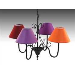 Lampara Techo 4 Brazos Colores 46 cm
