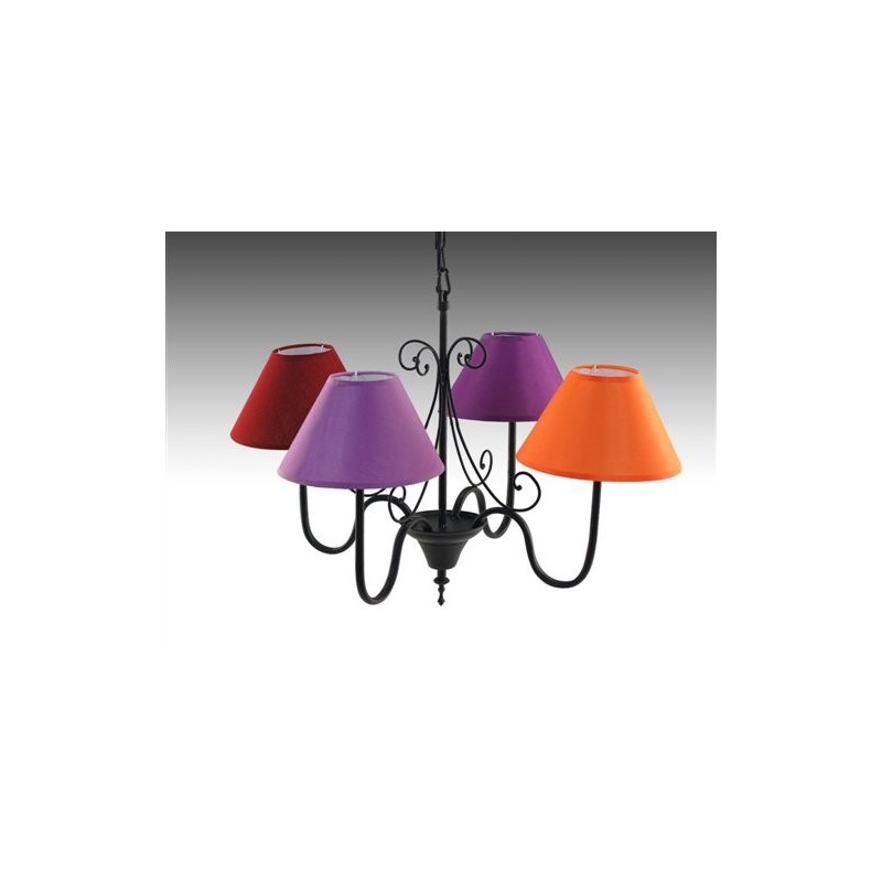 Lampara Techo 4 Brazos Colores 46 cm