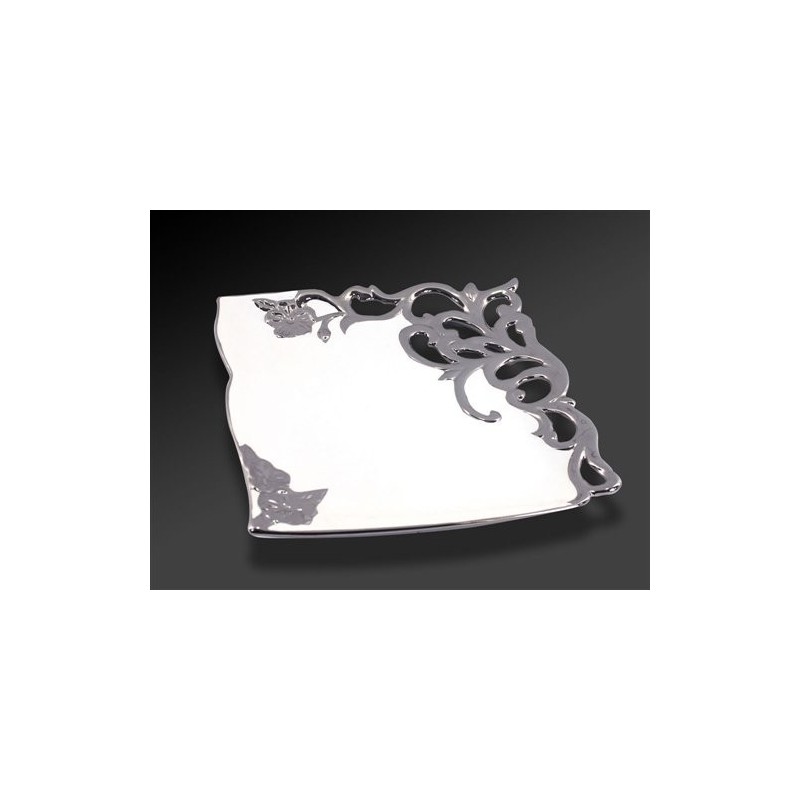 Centro De Mesa Cuadrado Flores 32 cm