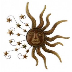 Adorno Pared Sol Metal 75 cm
