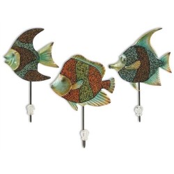 Percha x3 Pared Peces 27 cm