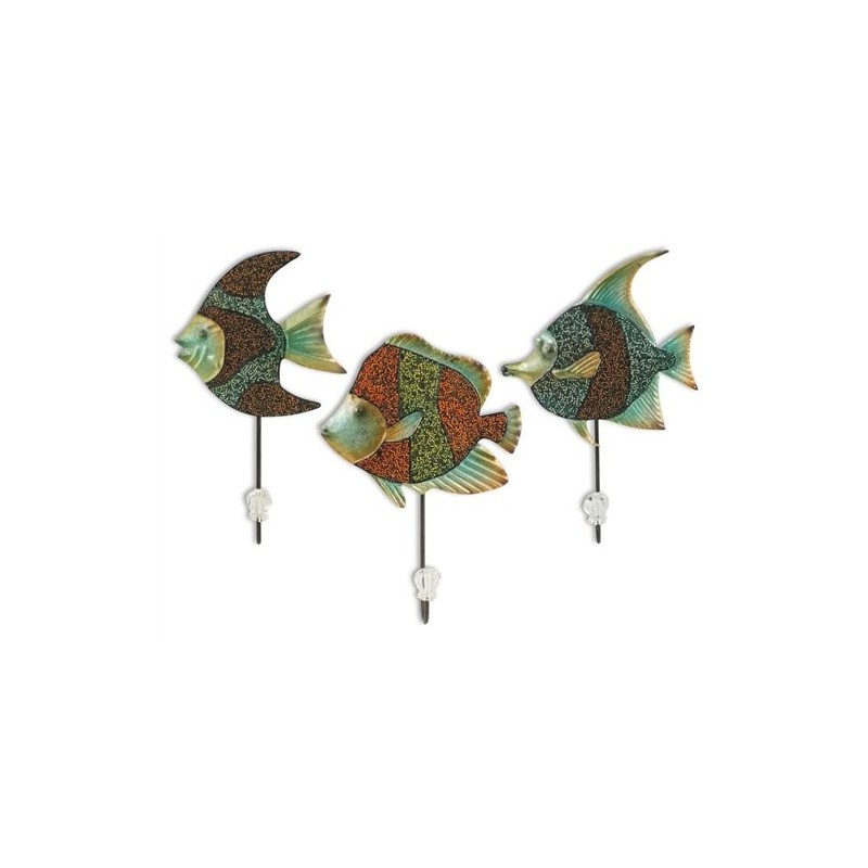 Percha x3 Pared Peces 27 cm