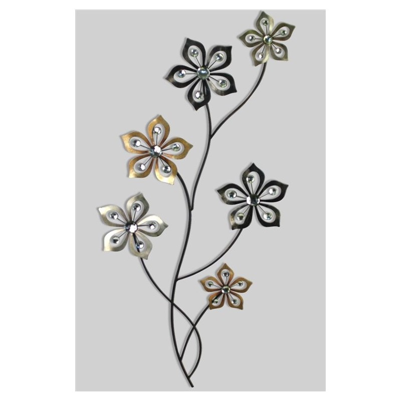 Adorno Pared Flor Metal 95 cm