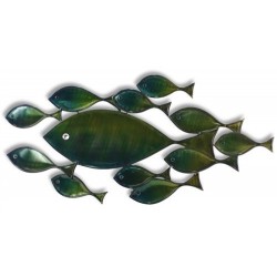 Adorno Pared Peces Metal 83 cm