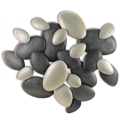Adorno Pared Metalico Piedras 85 cm