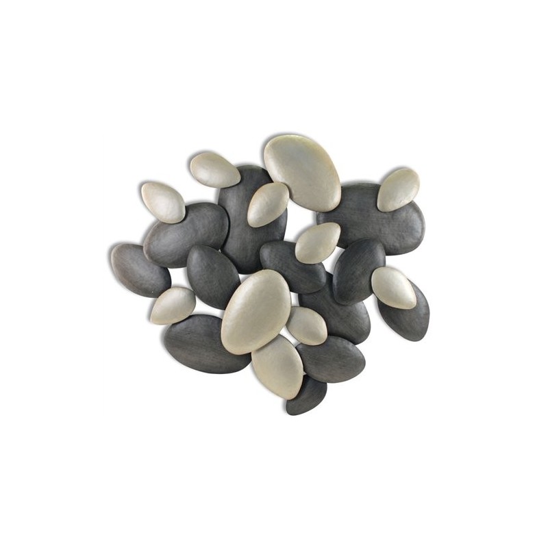 Adorno Pared Metalico Piedras 85 cm
