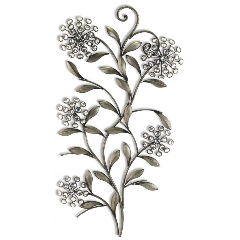 Adorno Pared Vertical Rama Flores 95 cm