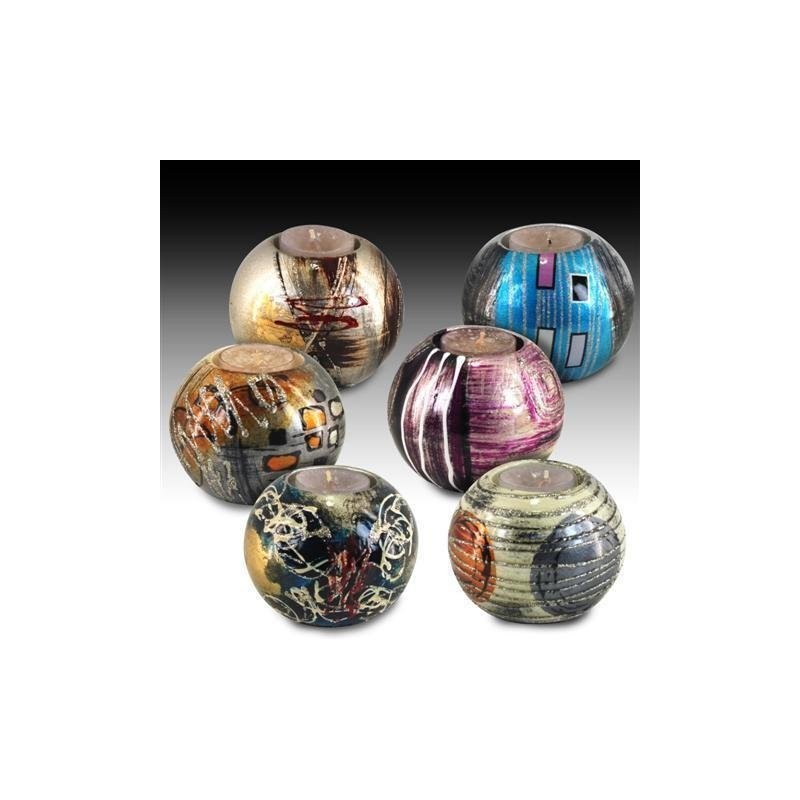 Porta Velas T-Lite x6 Colores 10 cm