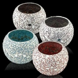 Porta Velas T-Lite x4 Redondos 9 cm