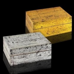 Caja x2 Multiusos Dorada y Plateada 17 cm