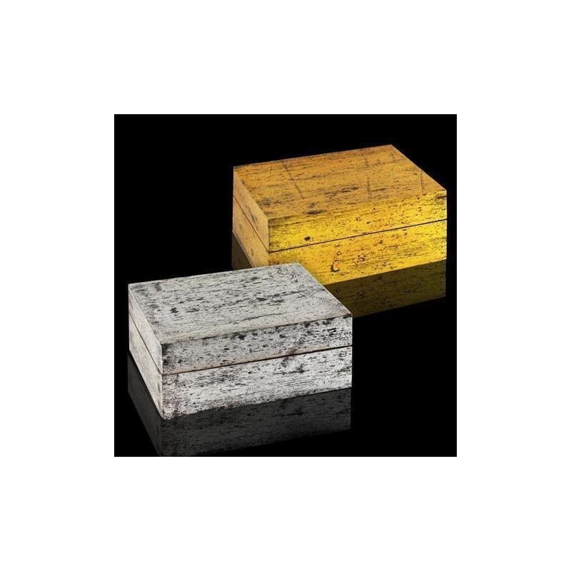 Caja x2 Multiusos Dorada y Plateada 17 cm