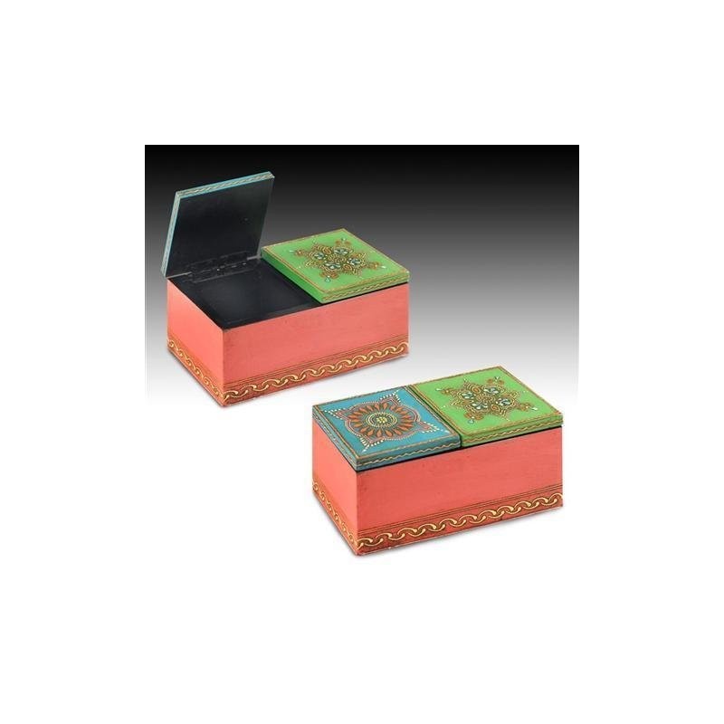 Caja Multiusos 2 Cajones Roja 16 cm