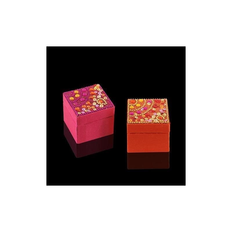 Caja x2 Multiusos Cuadradas Rojas 5 cm