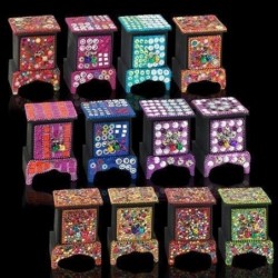 Cajita x12 Indias con bandeja Colores 8 cm