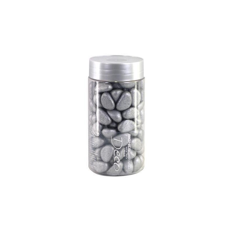Bote Trozos De Vidrio Decorativos Plateado