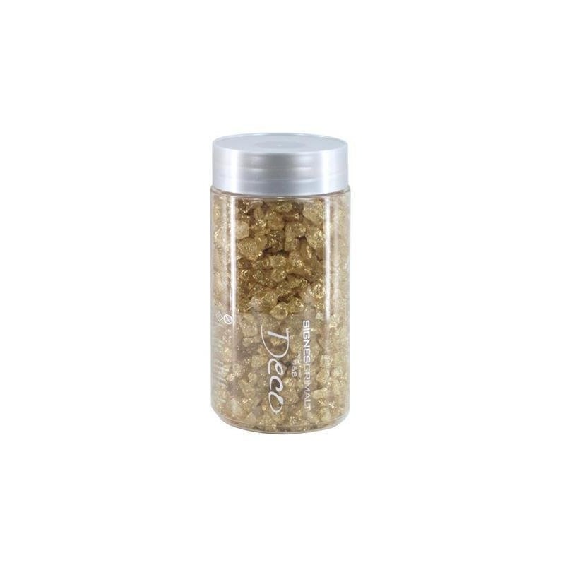 Bote Trozos De Vidrio Decorativos Dorado