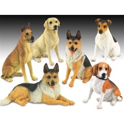 Set 6 Figuritas Resina Perros Razas 22 cm