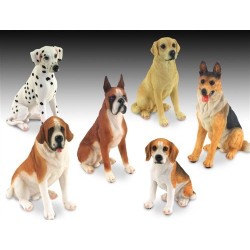 Set 6 Figuritas Resina Perros Razas 14 cm