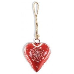 Corazon Navide?o Colgante Rojo 12 cm