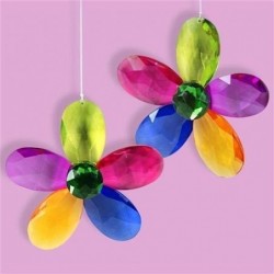 Figura Flor x2 Colores Colgantes 10 cm