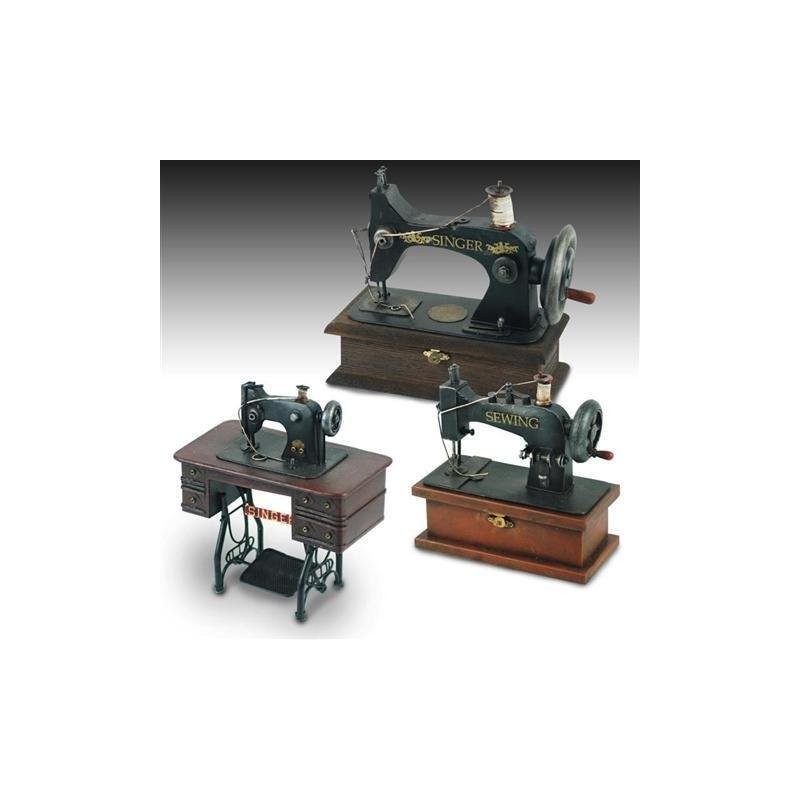 Figura Maquina Coser Retro Metal y Resina 24 cm Surtida (1 unidad)